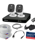 Home 2 Camera 4 Channel 1080p Full HD DVR 64GB SD Card Security System with Mic | SWDVK-446852MQB-EU