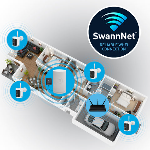 AllSecure4K Wireless Security Kit with 4 x Wire-Free Cameras & NVR Tower | SWNVK-AS4K800SD4