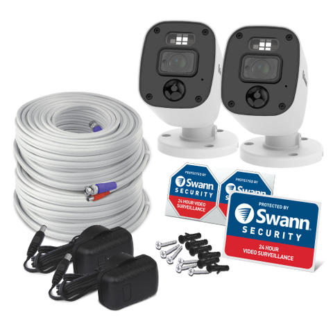 Home 1080p Full HD DVR Audio/Video Add-On Security Camera 2 pack