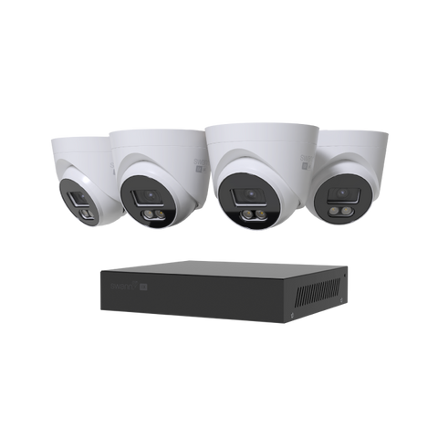 EliteX™ 6K/12MP NVR Security System with 4 Dome Cameras | SWNVK-8EX412MPD