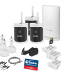 AllSecure4K Wireless Security Kit with 3 x Wire-Free Cameras & NVR Tower | SWNVK-AS4K800SD3