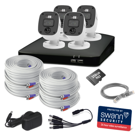 Home 4 Camera 8 Channel 2K DVR 256GB SD Card Security System with Mic | SWDVK-8468542KMQB
