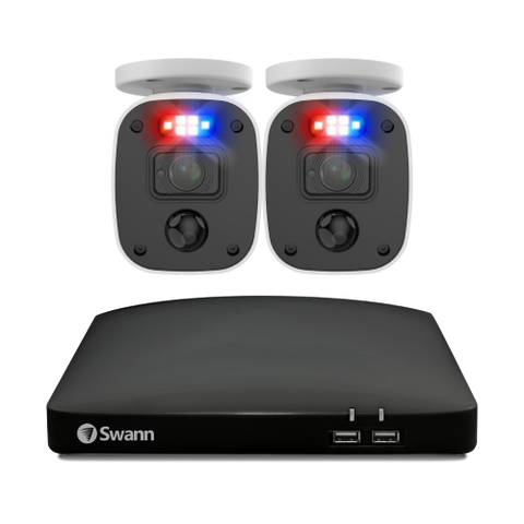 Home 2 Camera 4 Channel 1080p Full HD DVR 64GB SD Card Security System with Mic | SWDVK-446852MQB-EU