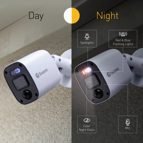 Home 2 Camera 4 Channel 1080p Full HD DVR 64GB SD Card Security System with Mic | SWDVK-446852MQB-EU