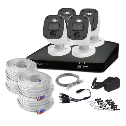 Home 4 Camera 8 Channel 4K Ultra HD DVR 1TB HDD Security System with Mic | SWDVK-858804MQ1TB