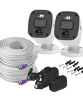 Home 2K DVR Audio/Video Flashing & Spotlight Add-On Bullet Camera 2 Pack | SWPRO-2KMQBPK2