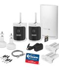 AllSecure4K Wireless Security Kit with 2 x Wire-Free Cameras & NVR Tower | SWNVK-AS4K800S2