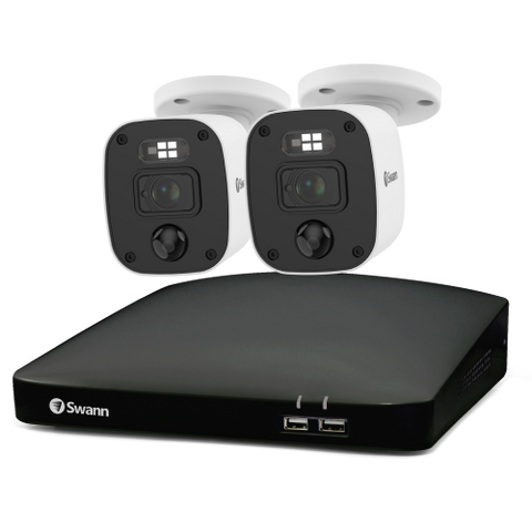 Home 2 Camera 4 Channel 1080p Full HD DVR 64GB SD Card Security System with Mic | SWDVK-446852MQB-EU